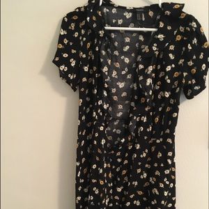 Forever 21 sunflower wrap dress